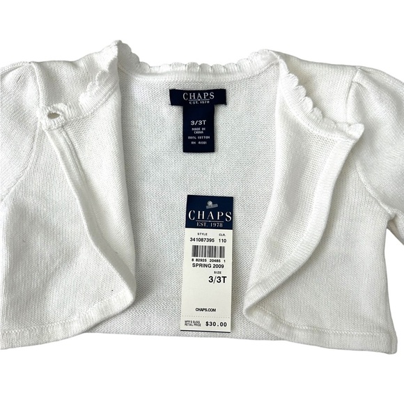 CHAPS GIRLS KNIT HALF SWEATER 3T NWT - Picture 3 of 4